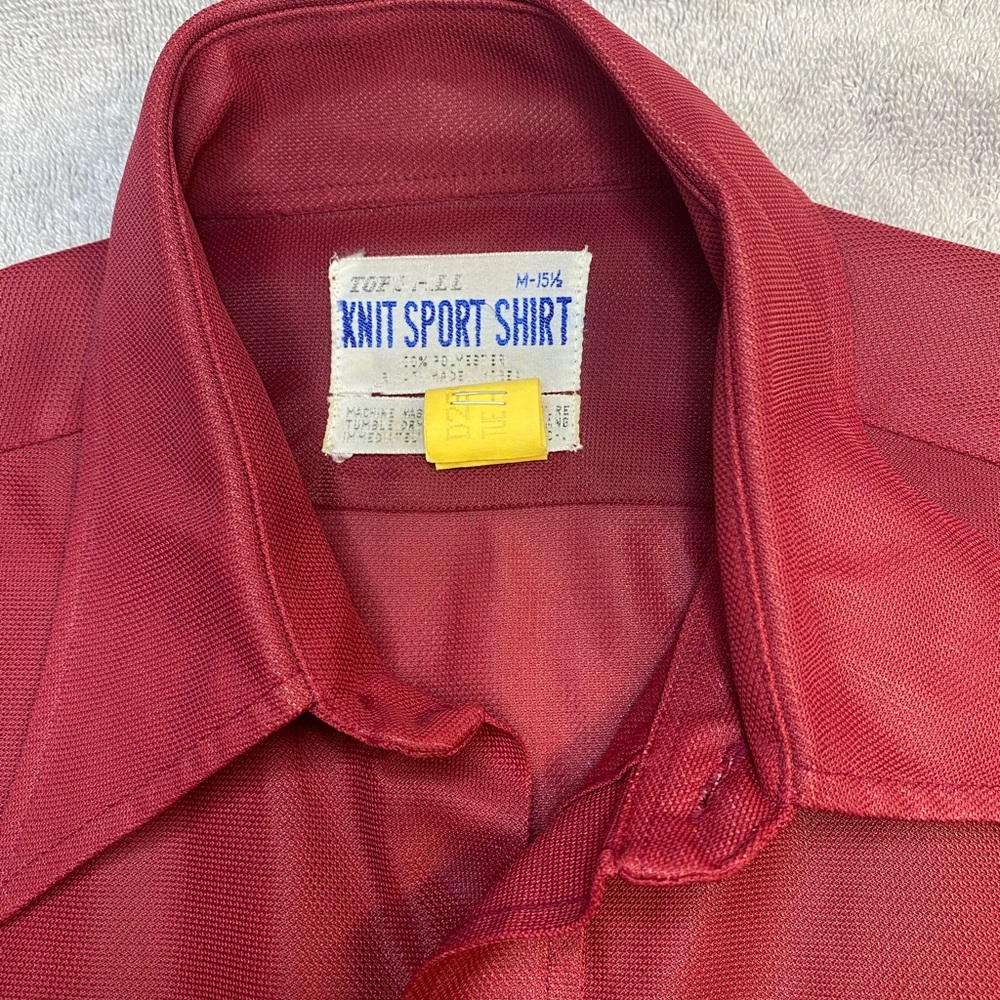 Vintage Tops All, Knit Sport L/S Button Down Size Medium - Picture 5 of 9